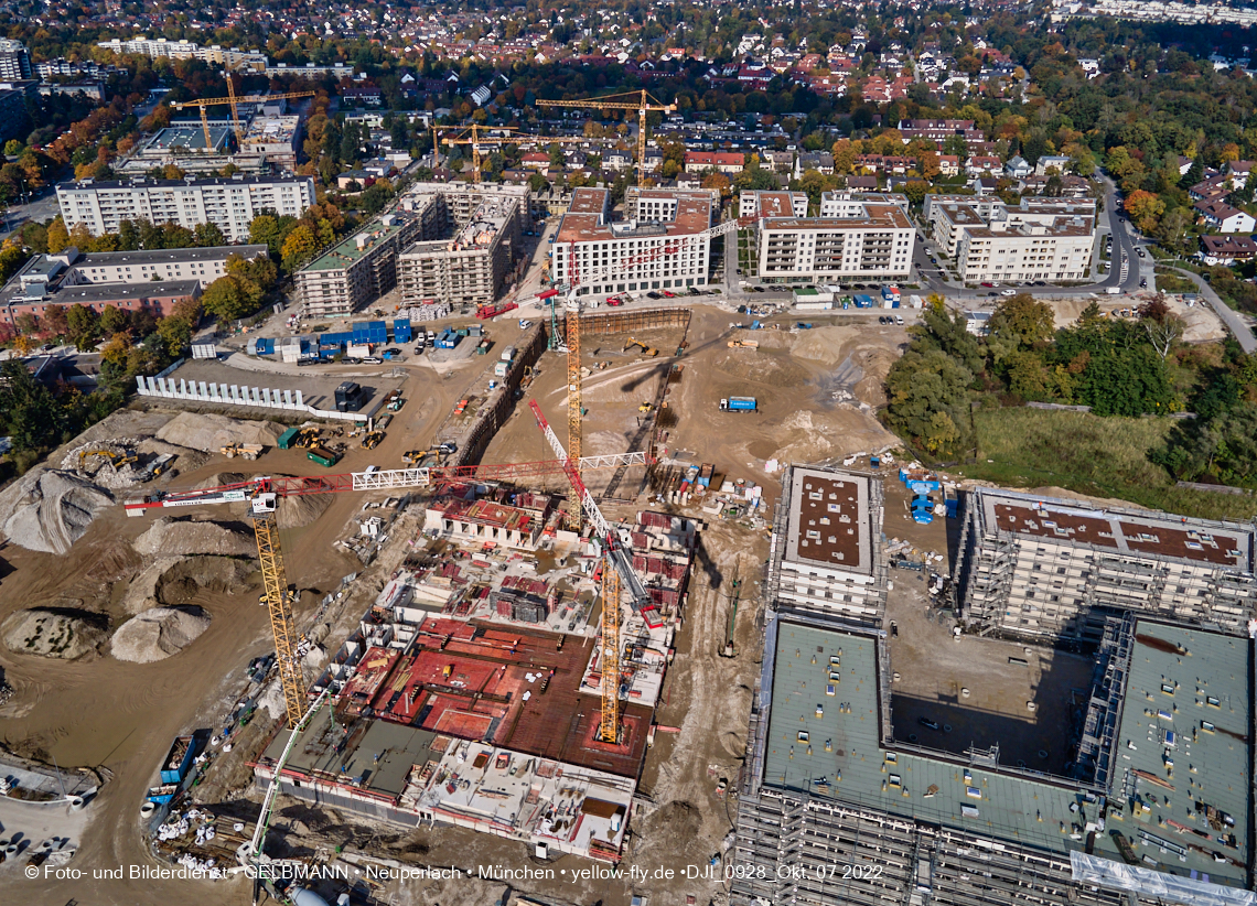 13.10.2022 - Baustelle Alexisquartier und Pandion Verde in Neuperlach